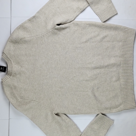 NWT Banana Republic Factory Cozy  Crew Neck Pullover Sweater Oatmeal Cream - Picture 6 of 14